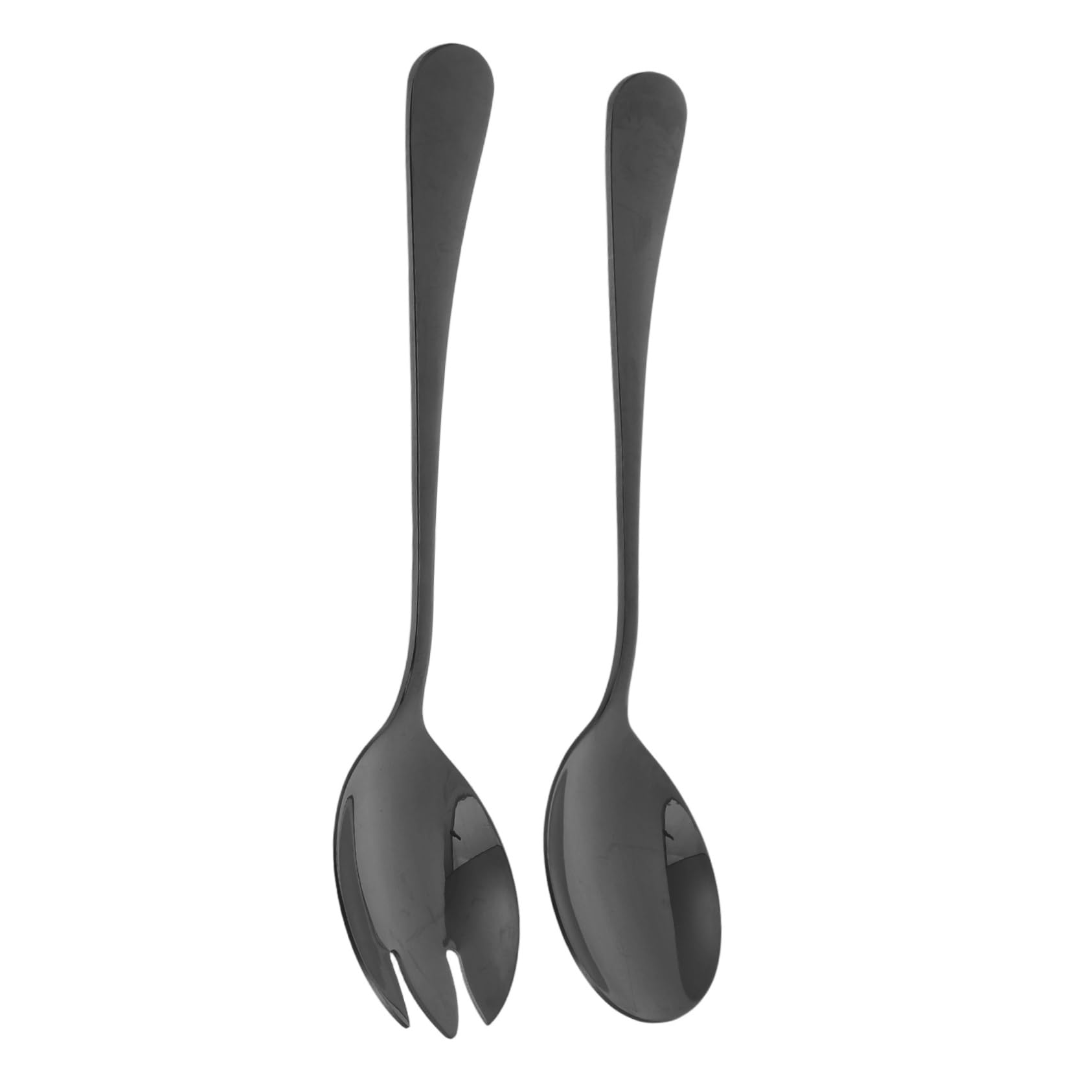 CHILDWEET Salad Fork Spoon Set 2pcs Silverware Salad Utensils Elegant Serving Spoons for Fine Dining