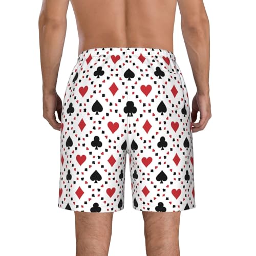 Playing Cards Beach Shorts Men Casual Board Pants Quick Dry Elastic Waist Drawstring Summer Gym Breeches Swim Trunks2