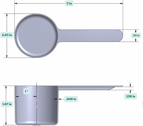 Miniatura 68 de Cucharas para medir café, granos, proteínas, especias y otros productos secos (muchos tamaños diferentes), Opaco