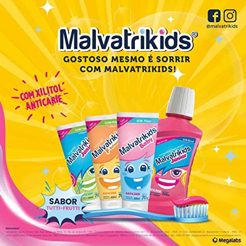 CREME DENTAL MALVATRIKIDS INFANTIL 70GR 4 A 7 ANO