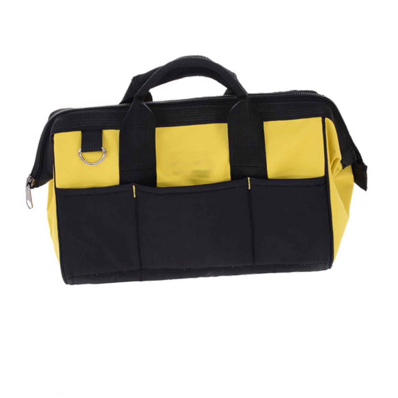 jojofuny Bolsa de Herramientas Grande de Tela Oxford 600d, Organizador Negro Asa Extra y Correa Ajustable para Reparadores y Uso Doméstico