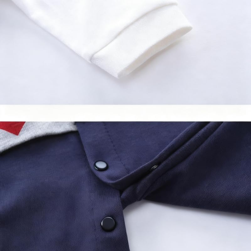 Baby Boys Gentleman Romper One-Piece Outfit 100% Cotton Tuxedo Style with Snap Closure (0-18 Months) - Image 8