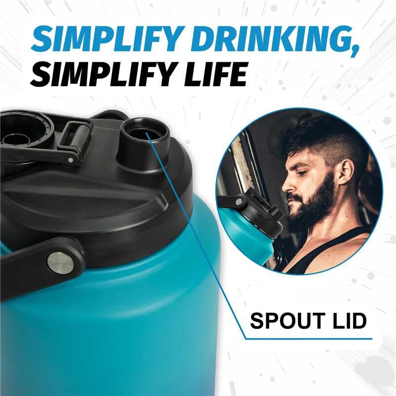 Image of NATURE PIONEOR 1 Gallon (128oz) Insulated Water Bottle Jug with Carrier Bag