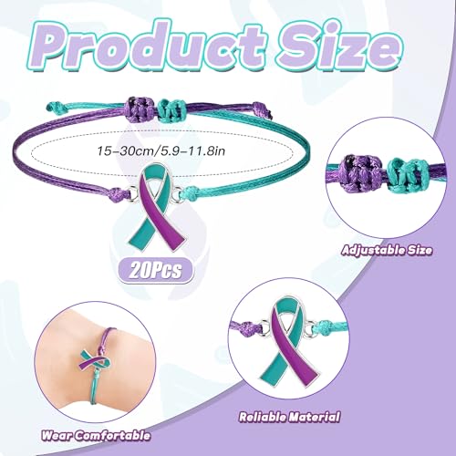 40 Pcs Suicide Awareness Items 20 Suicide Awareness Bracelets Suicide Prevention Pins Suicide Prevention Bracelet Suicide Awareness Pins for Women Men Mental Health Charity Campaign Supplies2