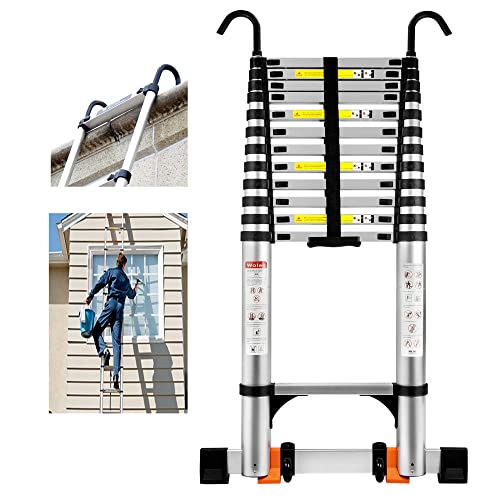 Photo 1 of 16.5 FT Telescoping Ladder with Hooks