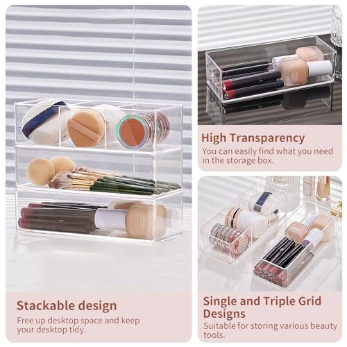 LUBOXIN Set of 2 Make Up Drawer Organiser - Image 3