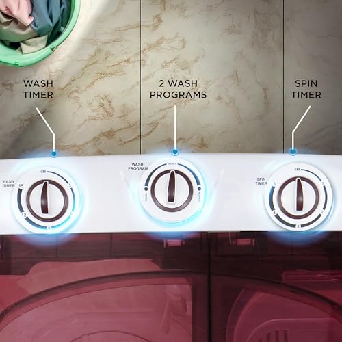 Image of Midea 6.5 kg 5 Star Semi Automatic Top Load Washing Machine Maroon, Rust Proof Body (MWMSA065PPG(MW), Rat Away Feature)