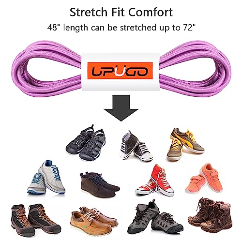 Image of UpUGo Elastic Shoe Laces, No Tie Shoe Laces Tieless for Kids, Adults, Elderly, One Size Fit All