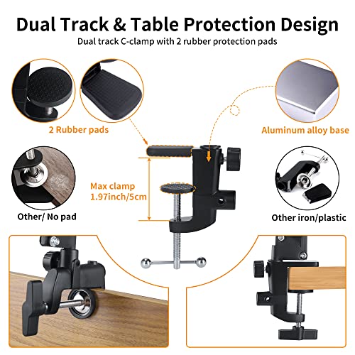 Overhead Phone Mount For Recording With Ring Light, Desk Tripod Overhead Camera Mount With Ring Light, Flexible Cell Phone Stand Holder Compatible With Iphone For Youtube Live Stream Video Recording #TOP7
