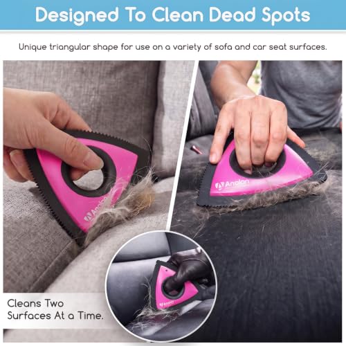 Image of Analan Mini Pet Hair Remover for Car Detailing Dog Hair Tool Brush(Pink)