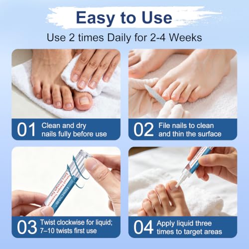 Image of Toenail Fungus Treatment Extra Strength, Fungi Nail Pen, 25% Undecylenic Acid, Ingrown toenail treatment, Repairs Yellow Thick Brittle Toe and foot fungus treatment extra strength - 9Pcs