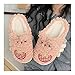 Hiver Hiver Pantoufles De Maison for Femmes Animation Dessin Animé Jolie Pantoufles Roses Chaleureuse Peluche Peluche Maison Chambre Dormeur (Color : Pink, Shoe Size : 36/37 EU)
