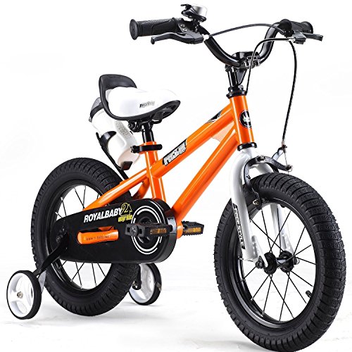 Royalbaby Unisex Youth Freestyle Boys Girls Stabilisers Kids Children Child Bike Bicycle, Orange, 16