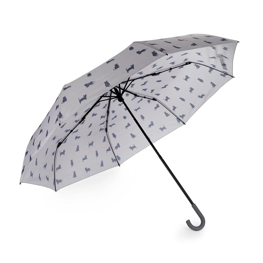 Balvi Ombrello Meowmbrella Colore Grigio Disegno con gatti ovunque Nylon