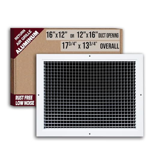 Aluminum Eggcrate Return Air Grille (16x12) - White