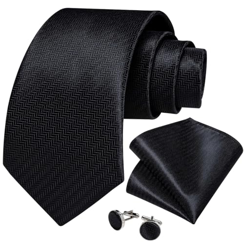 Corbata formal para hombre y mujer, set con pañuelo y gemelos