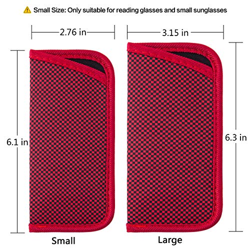 Image of TRIUMPH VISION 3 Pack Reading Glasses Pouch - Soft Eyeglasses Bag Portable Cloth Eyewear Case