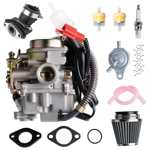 GY6 50cc Carburetor for Tao tao 50cc 49cc ATM50 Pony VIP Scooter Chinese 4-Stroke Engine Moped PD18J 139QMB Carb