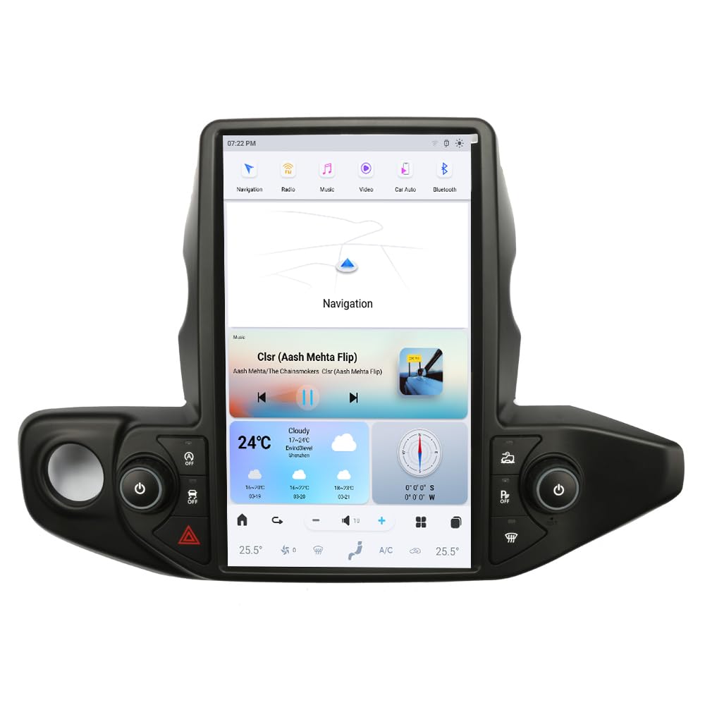NAKEVICH 13.6 Inch Qualcomm Android 13 Car Radio for Jeep Wrangler JL Gladiator 2018 2019 2020 2021 Stereo Upgrade Tesla Style Head Unit Multimedia