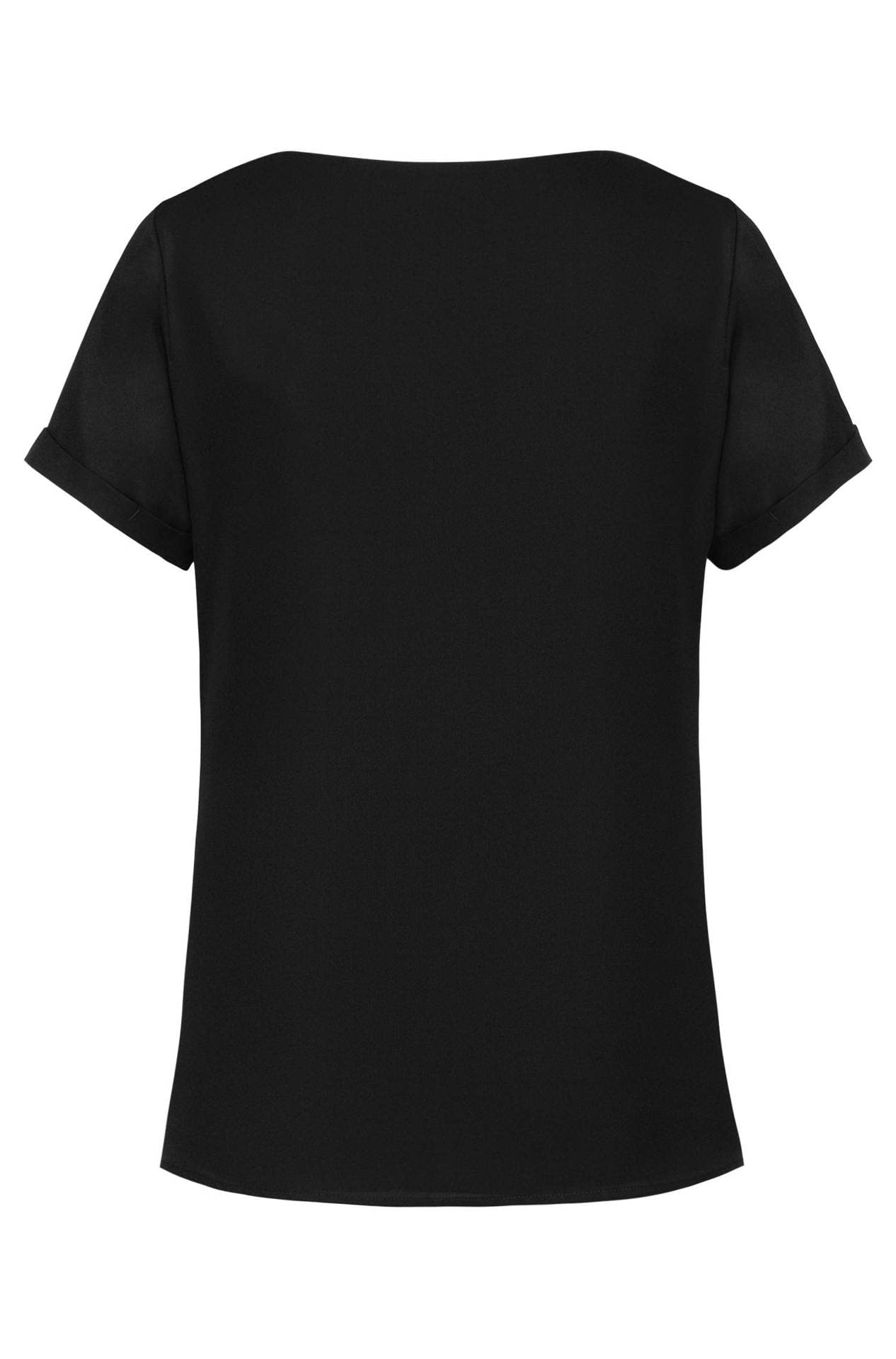 GREIFF Chiffon Damen Chiffon-Bluse Kurzarm Rundhals Regular