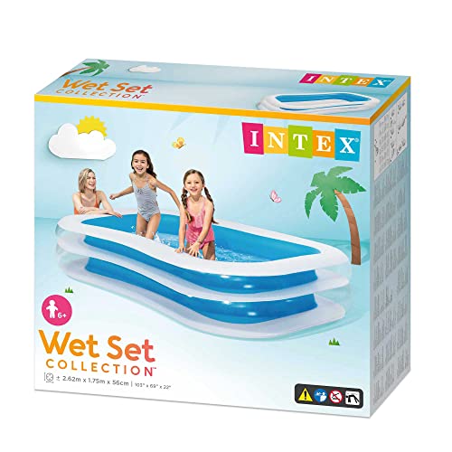 Intex Swim Centre Family Inflatable Pool, 103' x 69' x 22' (Assorted Colors: Blue or Green) – Bild 4