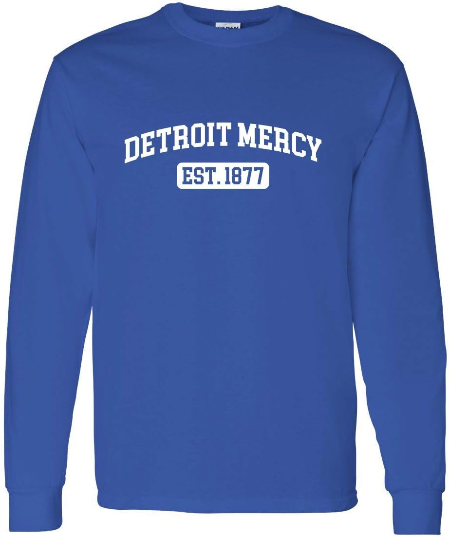 CreateMyTee | Detroit Mercy EST One Color Long Sleeve T-Shirt |