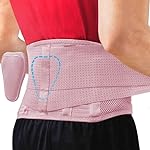 Sparthos Back Brace for Lower Back Pain - Immediate Relief from Sciatica, Herniated Disc, Scoliosis - Breathable + Lumbar Support Pad - For Men & Women - Fits 38-44 Waist (Pink-M, Check Size Chart)