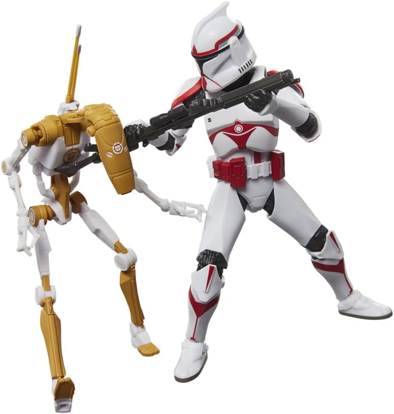 Star Wars The Black Series Phase I Assault Trooper & Battle Droid Officer, Battlefront II Premium Collectible 15-cm Action Figure 2-Pack