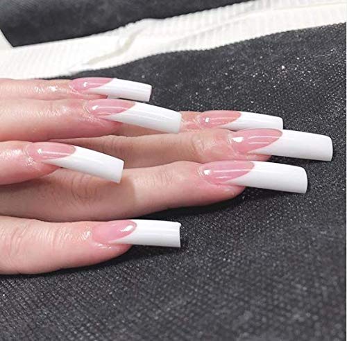 Makartt 500pcs French Nails Tips Press on Nails Clear False Nails Acrylic Nails 10 Sizes for Nail Salons and DIY Nail Art A-06