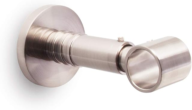 Gcurtain Curtain Rod Bracket, Curtain Pole Heavy Duty Wall Mounted Holder for 19mm Diameter Rod, Brushed Nickel