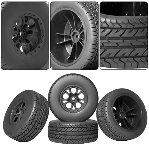 Rc Station 12Mm Hex Rc Wheels And Tires For 4X4 2Wd Traxxas Slash Tires And Wheels Preglued 1/10 Rc Short Course Truck Tires And Wheels Od 4.25" With Foam Inserts 4Pcs For Redcat Hpi Hsp, Black 4 #TOP3