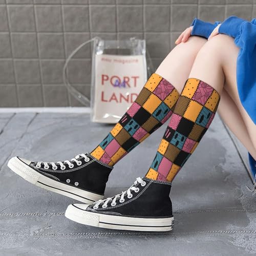 Image of Knee High Socks for Women Girls Fashion Women's Festival Stockings for Casual Running Work Travel