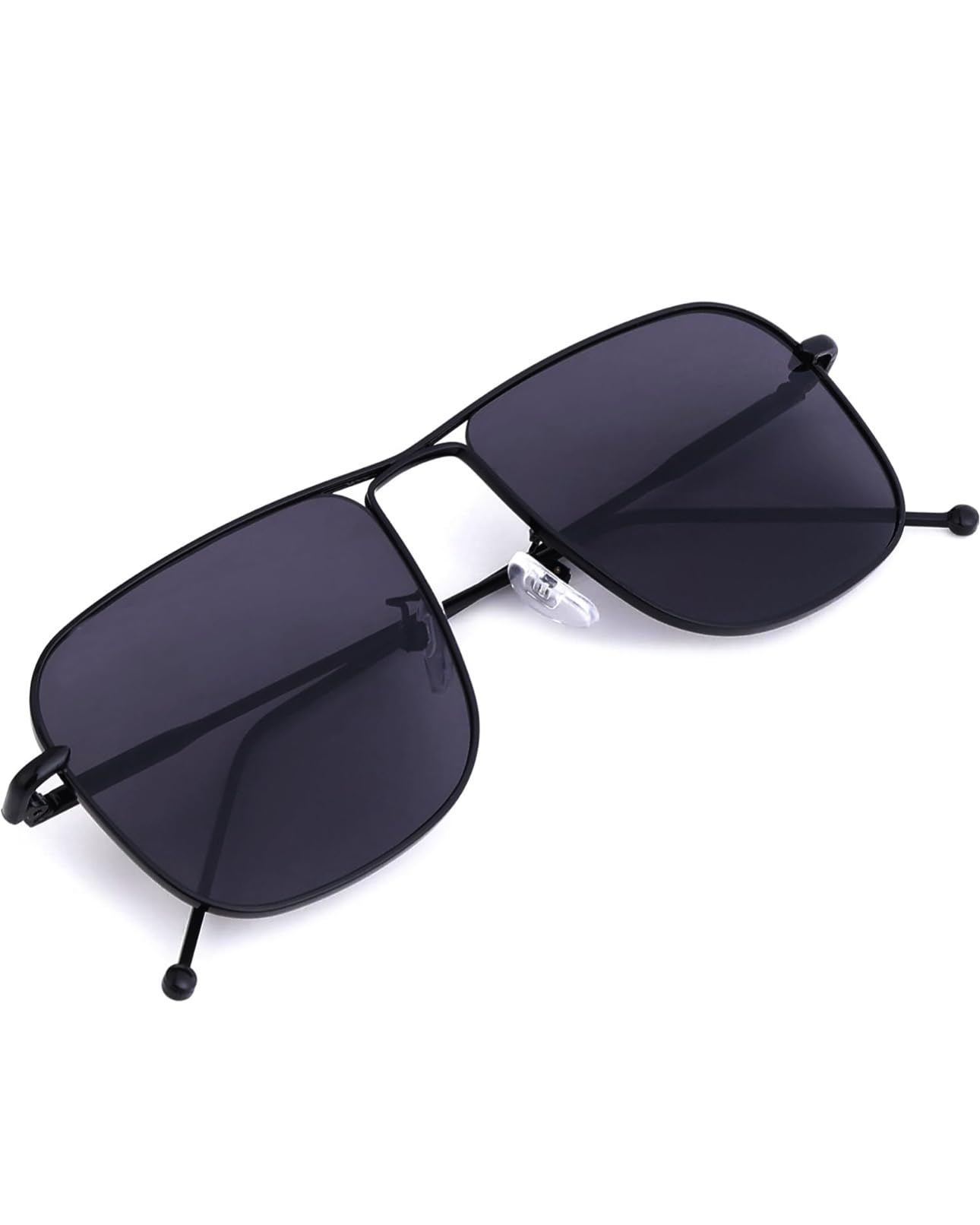 Full Rim Metal Rectangular Sunglasses Men & Women-image-7