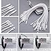 200 Pieces 7.8 Inch Woven Cotton Hang Tag String Rope with Snap Lock Pin Hang String Tag Rope with Snap Lock Pin Loop Fastener Hook Ties Label Hang String, White