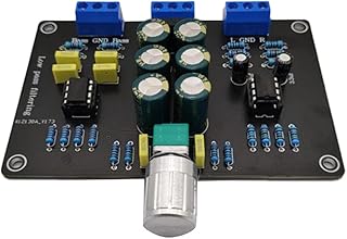 Hudefy 2 Way Subwoofer Frequency Divider Board Electronic Low-Pass Filter Crossover AC12V NE5532(72Hz)