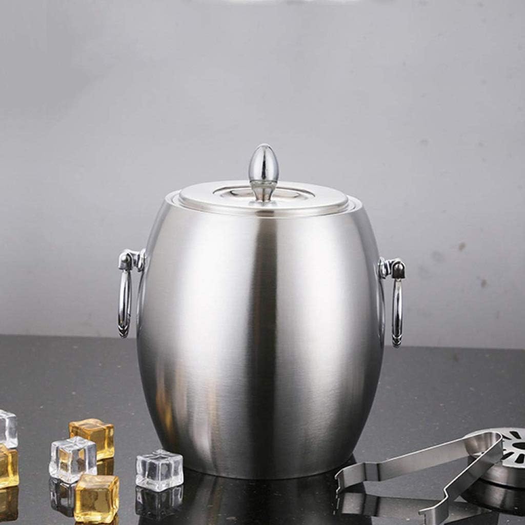 アイスバケット、アイスバケット - 断熱ステンレススチールアイスバケット ふた付き二重壁アイスバケット