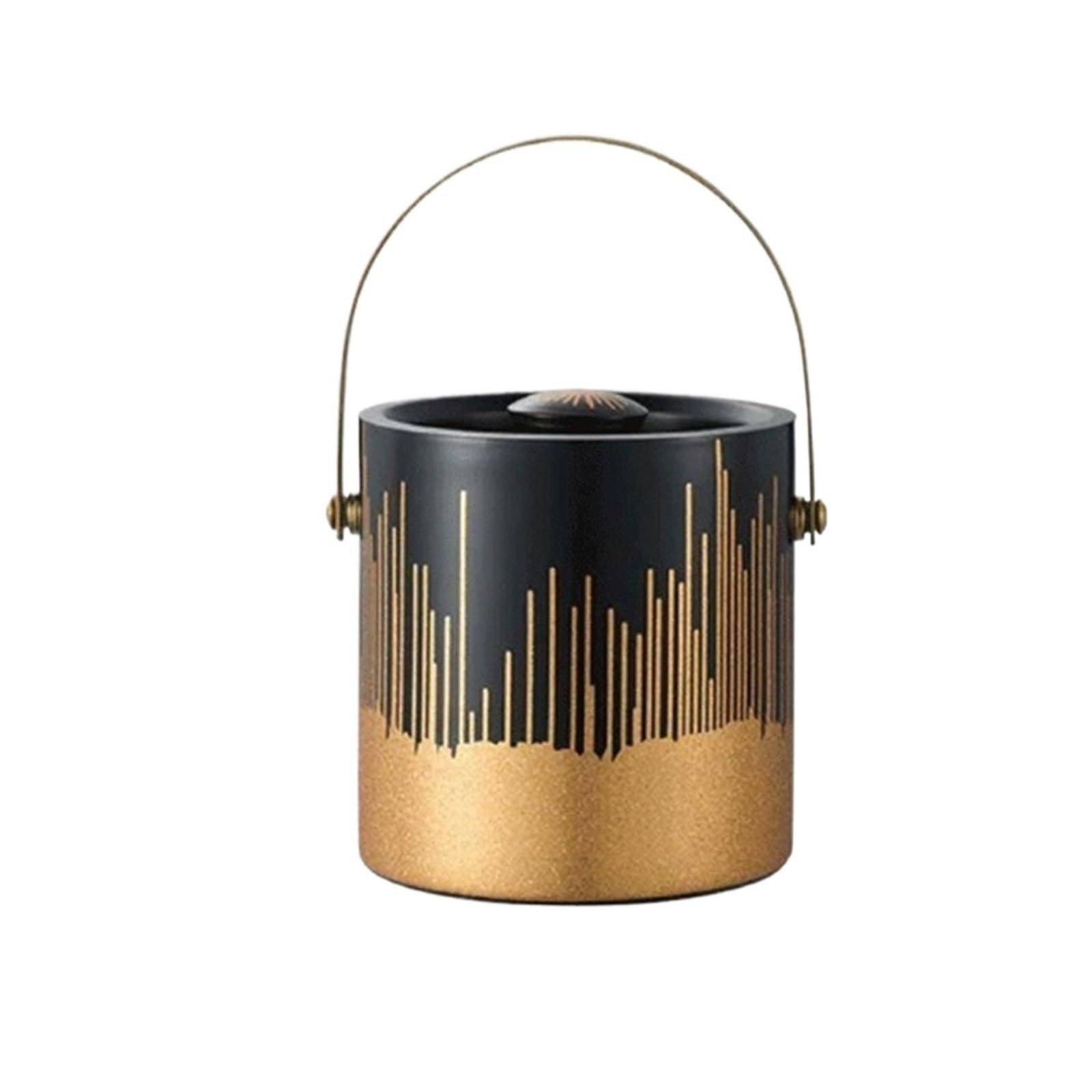 Drinks Bucket/Cooler Black and Gold Ice Bucket for Parties and Camping Champagne Bucket