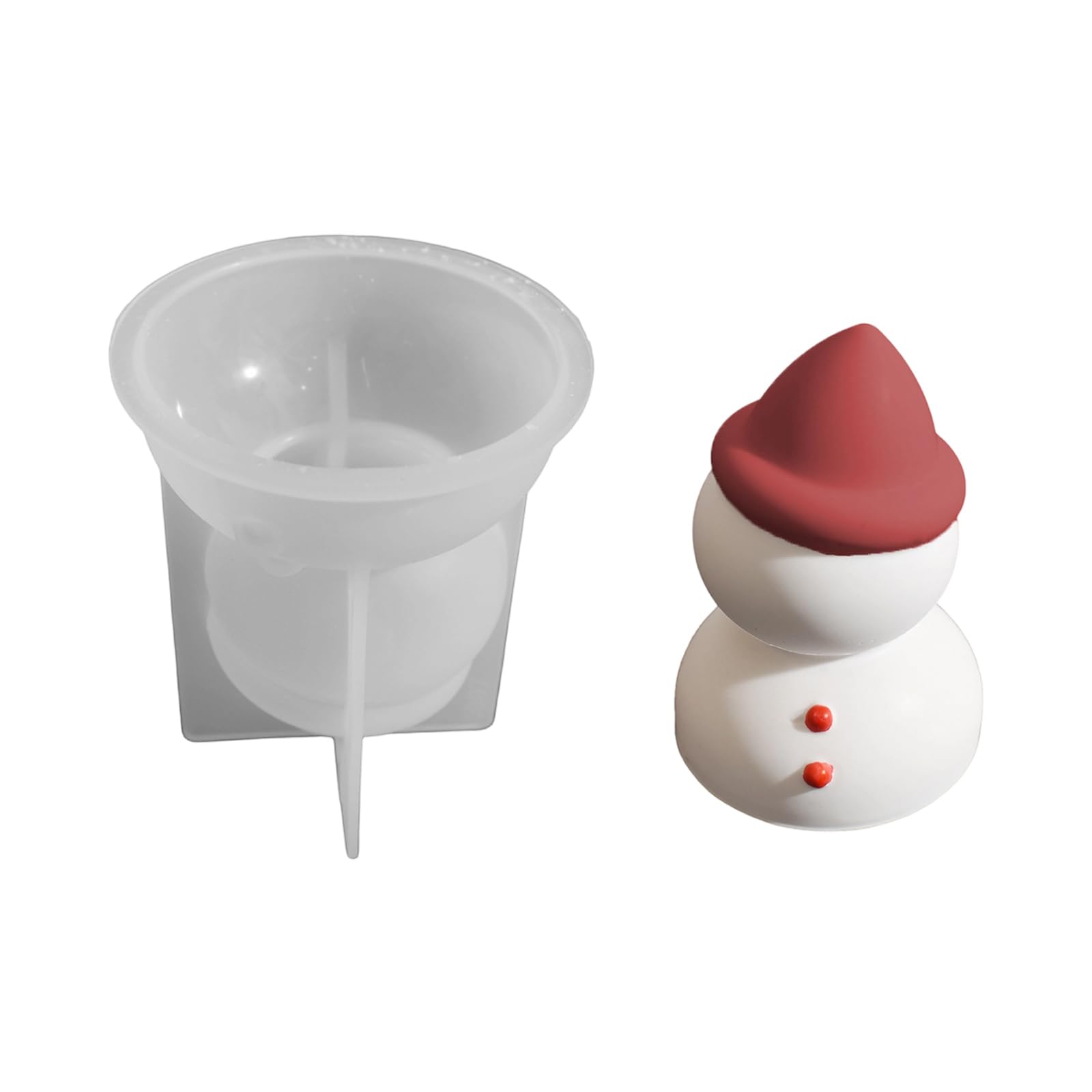 Lerpwige Santa/Snowman Silicone Mold Multipurpose Silicone For Making Soap Holiday Decoration Epoxy Resin Christmas Making Mold