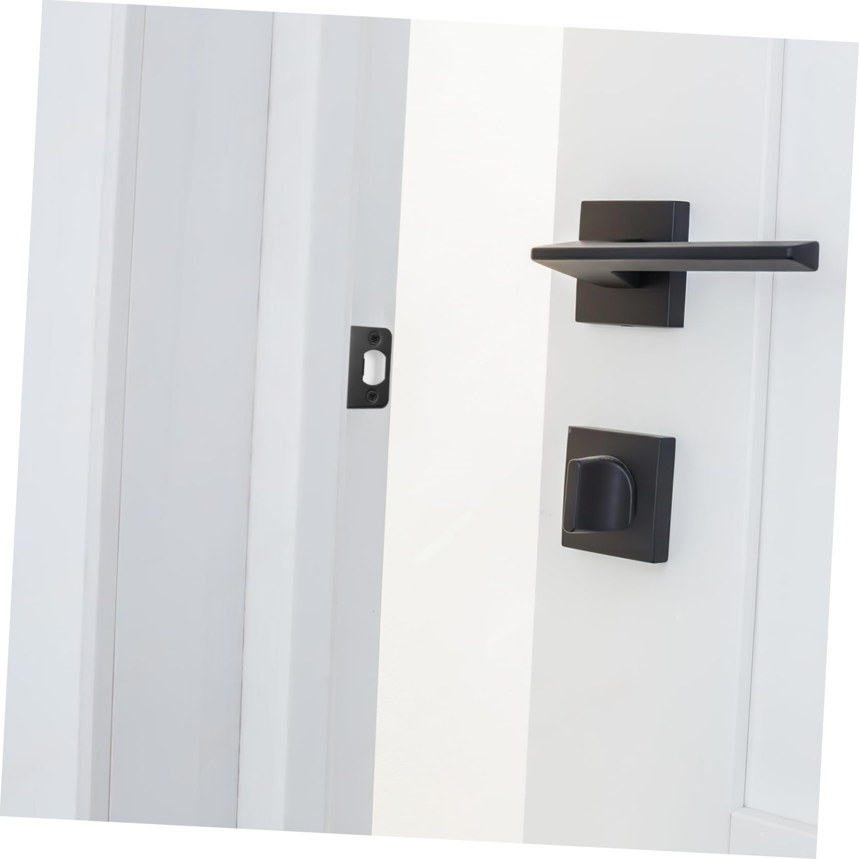 DOITOOL 4 Ensembles Guide De Serrure De Porte Plaques De Verrouillage Gâche De Sécurité Plaque De Recouvrement Pour Pêne Dormant Plaque De Renfort De Porte Plaques De Porte 4 Pièces * 4