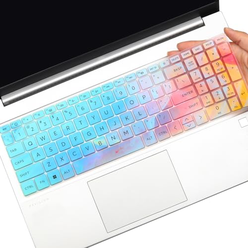 Keyboard Cover for HP 15.6 Laptop 15t 15z 15-fcxxxx 15-fdxxxx Series 2026 2025 2024, HP 15t-fd100-fd000 15-fd0083wm 15-fc0025dx 15-fc0093dx 15-fd0005dx fd0023dx, HP 250 255 G10 15.6 -Stylish Colorful