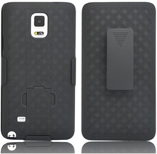 Note 4 Shell Holster Combo Slim Case with Kickstand & Swivel Belt Clip for Samsung Galaxy Note 4 WilliCase