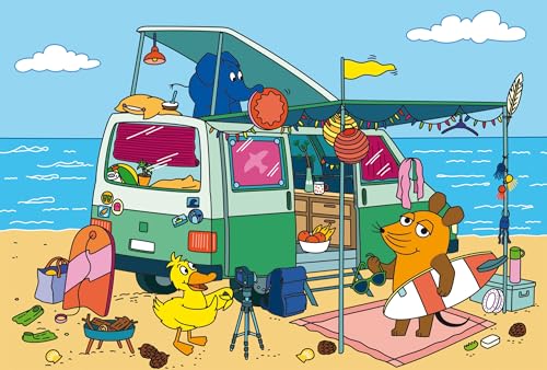 Schmidt 56572 Die Maus Kinderpuzzle Camping 100 Teile
