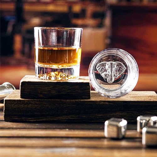 Image of Melbify Plain Elephant Whiskey Glass Gift Set | 6 pcs Set | 300 ML | Ultra-Premium | Imported | Luxurious | Ideal for Wedding Gifts, Anniversary, VIP and Corporate Gifts