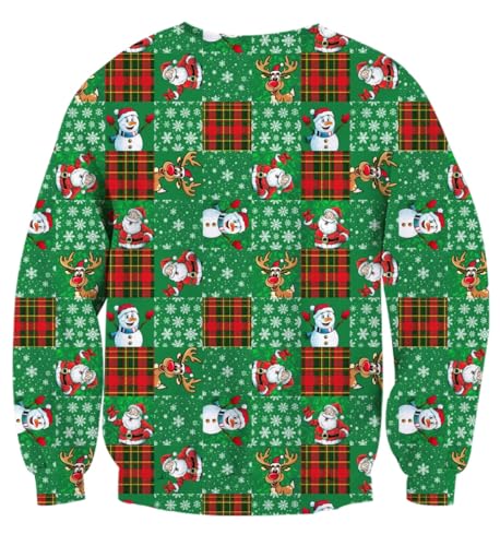Lovekider Mens Ugly Christmas Sweater Novelty 3D Graphic Long Sleeve Junior Xmas Sweatshirt Size S-3XL - Image 5