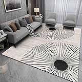 [KYUNEKY12] ラグ ジオメトリ 幾何柄 ライン柄 滑り止め 洗える インテリア 防音 200*300cm おしゃれ 夏 冬 柔らか 長方形 書斎 リビング オールシーズン 廊下 年中 子供部屋 玄関 引っ越し 耐摩耗性 ラグマット チェアマット