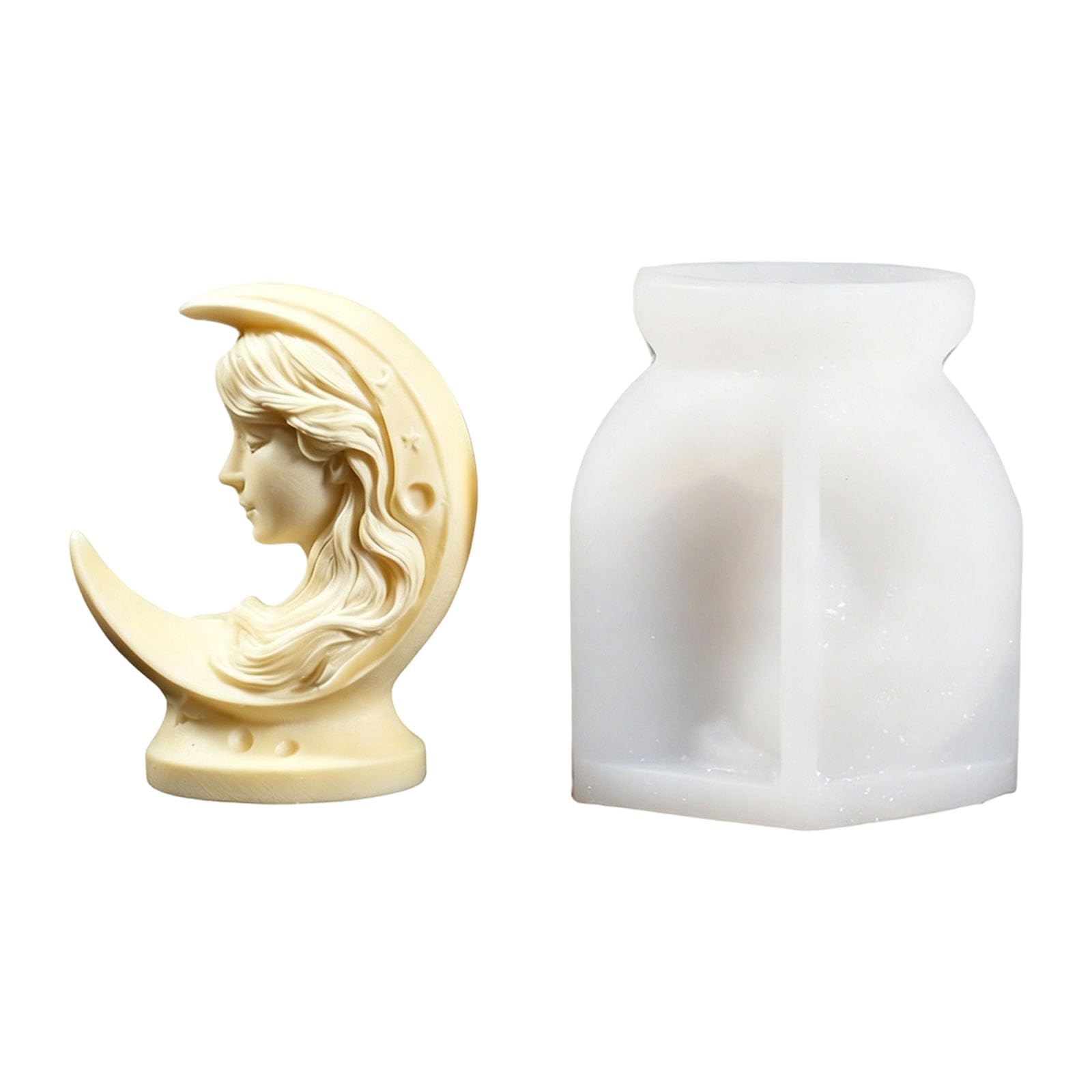 PANGBOER Human Face Silicone Mold for Resin Casting and Soap Making Gypsum Figurine Decoration Resin Casting Making Supplies