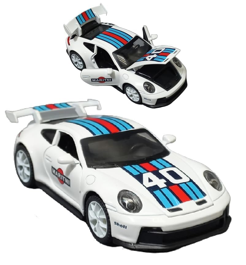 DEOXY 1:32 Scale Metal Martini Alloy Scale Model Car Toy - Simulation Collection Model Toy Car (Martini White) 2