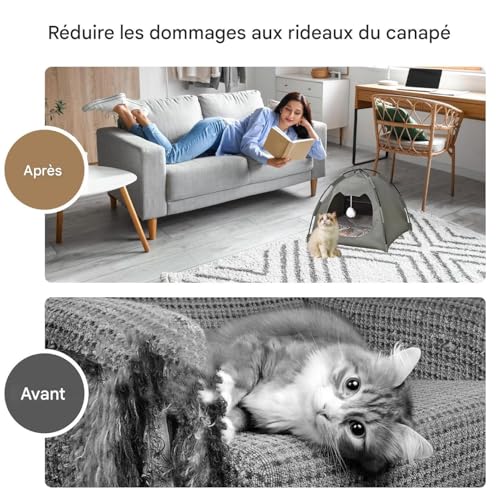 Jouet pour chat boule sisal avec roue d'exercice verticale