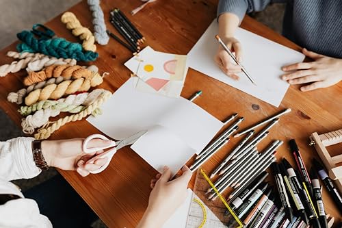 100 Sheets of Heavyweight White Cardstock - Ideal for Business Cards, Art Projects, Invitations, and Stationery Printing | 80 lb Cover Stock | 8.5 x 11 Inches | Thick and Durable Cardstock (216 gsm) - Image 6