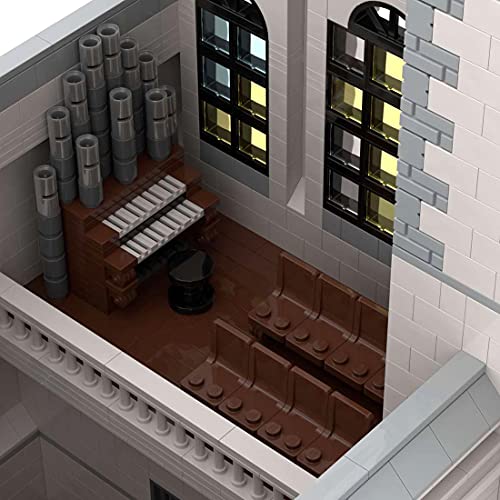 Dellia Modular Haus Bausteine Modell, 7517 Klemmbausteine Haus MOC-34956 Kirche Modular Architektur Häuser Modell Bauset… – Bild 8